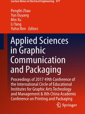 cover image of Applied Sciences in Graphic Communication and Packaging